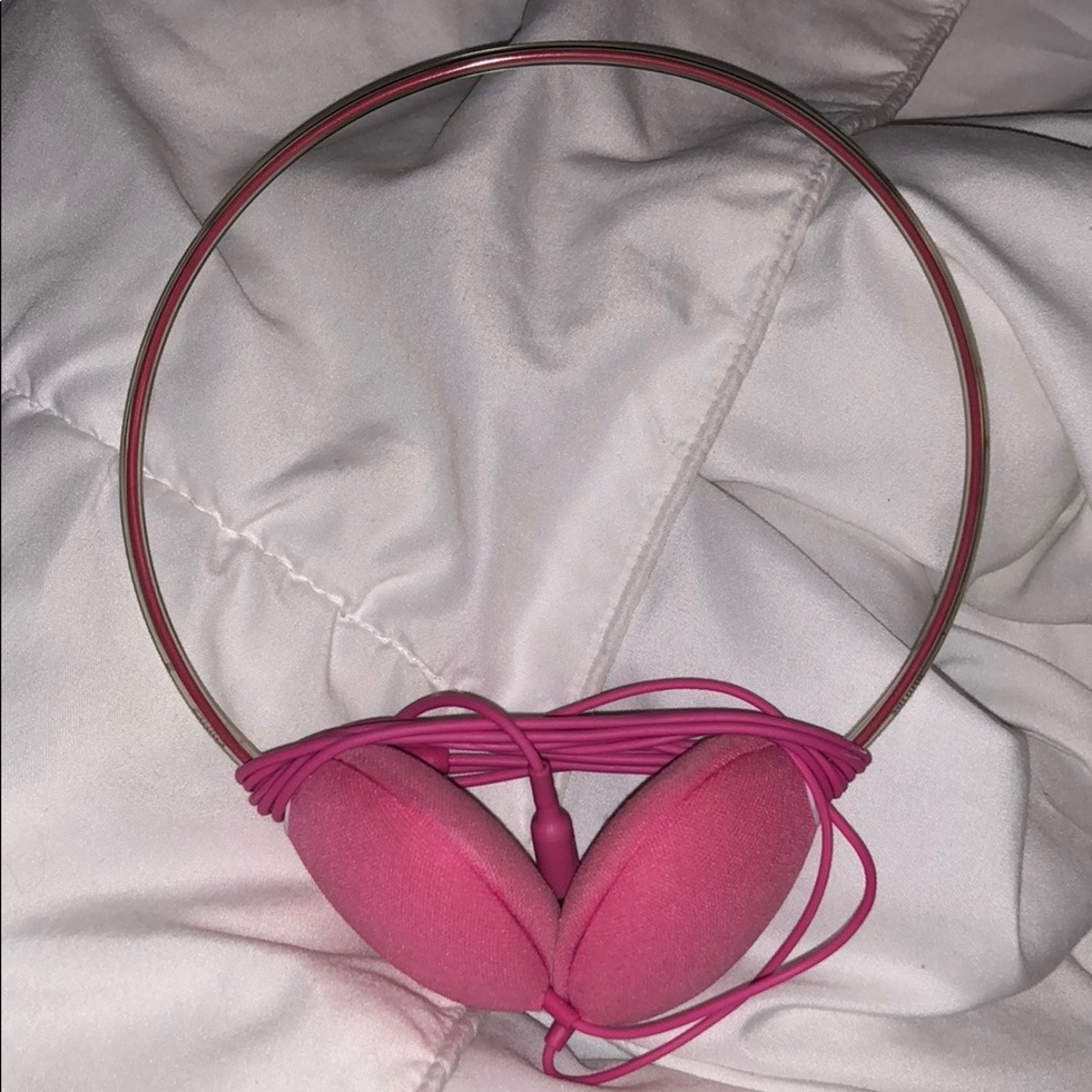 Pink headphones